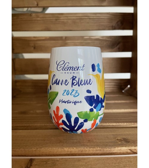 CLEMENT - VERRE SERIGRAPHIE CANNE BLEUE 2023